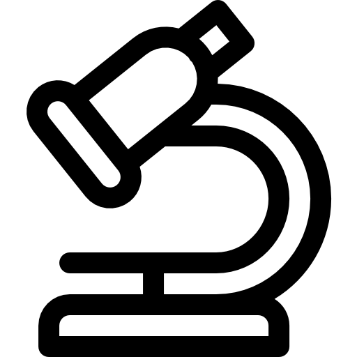 microscopio Basic Rounded Lineal icono
