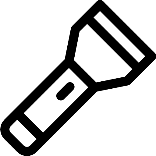 zaklamp Basic Rounded Lineal icoon