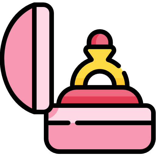 hochzeitsring Kawaii Lineal color icon