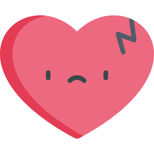 corazón Kawaii Flat icono