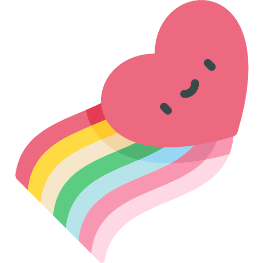 arco iris Kawaii Flat icono