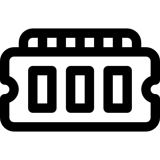 Ram Memory Basic Rounded Lineal icon