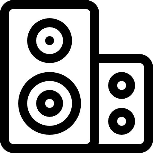 głośnik Basic Rounded Lineal ikona