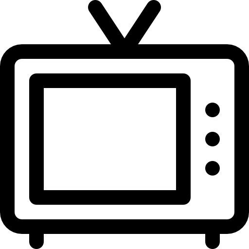 televisão Basic Rounded Lineal Ícone