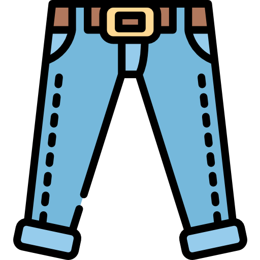 Jeans Kawaii Lineal color icon