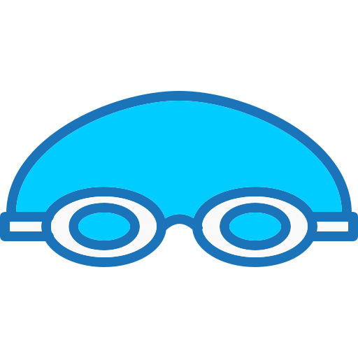 okulary do pływania Generic color lineal-color ikona