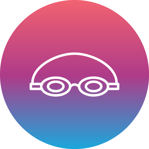 okulary do pływania Generic gradient fill ikona