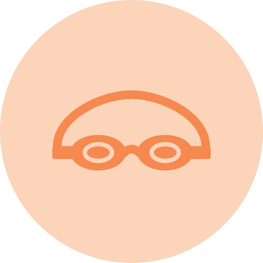 gafas de natación Generic color fill icono