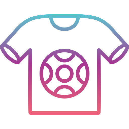 camiseta de futbol Generic gradient outline icono