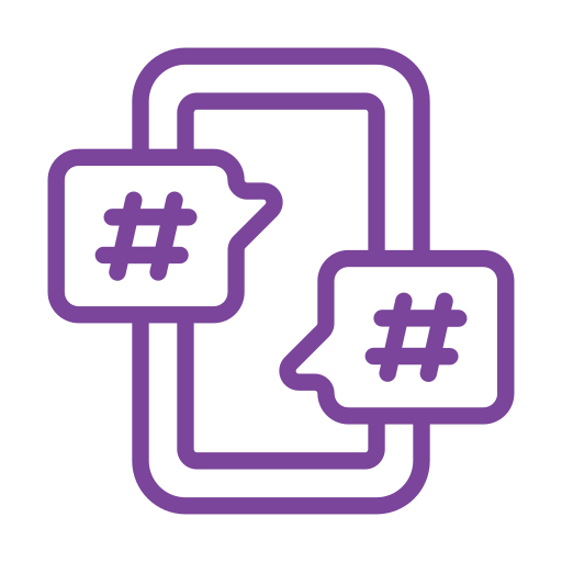 Hashtag Generic color outline icon