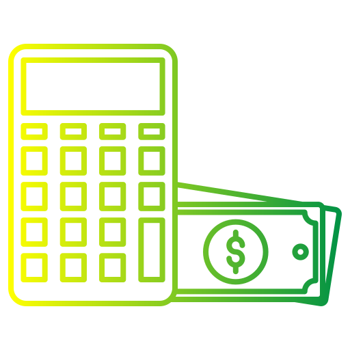 Money calculation Generic gradient outline icon
