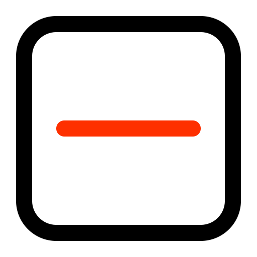 Кнопка минус Generic color outline иконка
