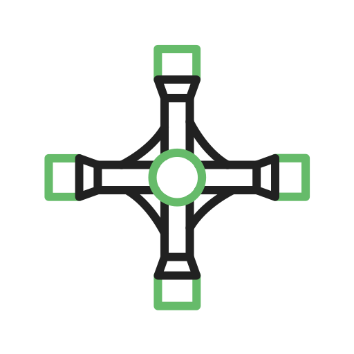 kruis moersleutel Generic color outline icoon