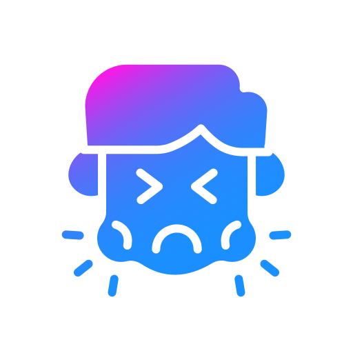 Face swelling Generic gradient fill icon