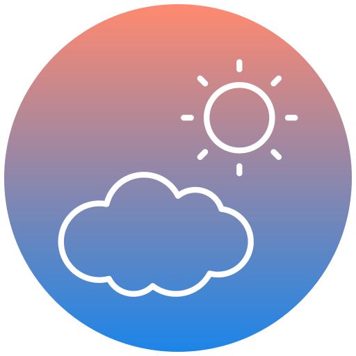 雲と太陽 Generic gradient fill icon
