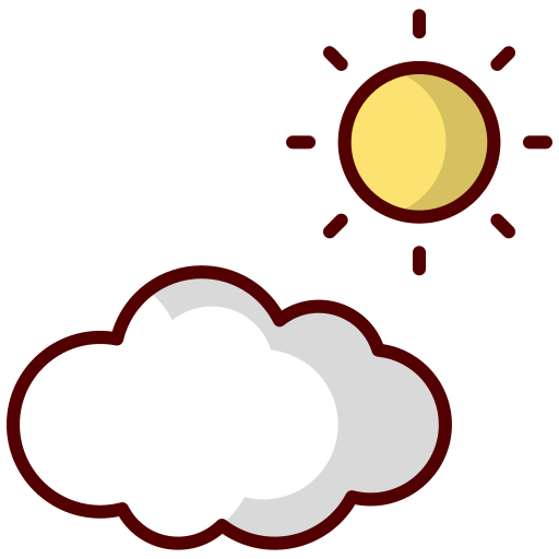 nubes y sol Generic color lineal-color icono