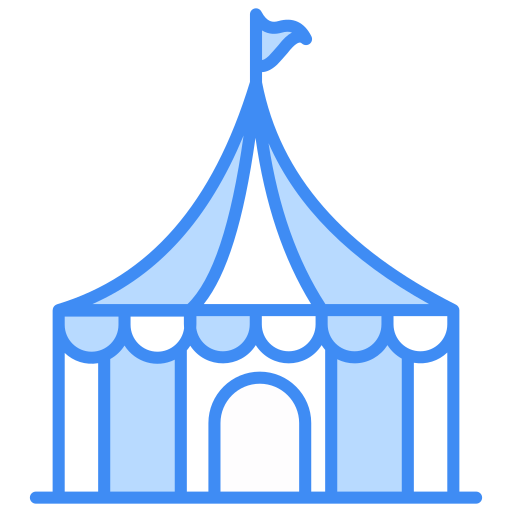 Цирковой шатер Generic color lineal-color иконка