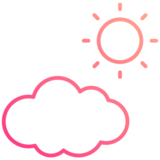구름과 태양 Generic gradient outline icon