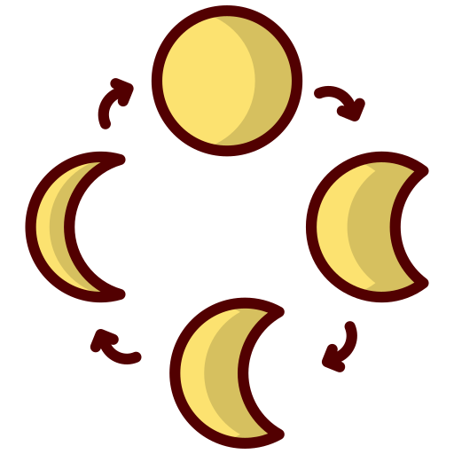 달의 위상 Generic color lineal-color icon