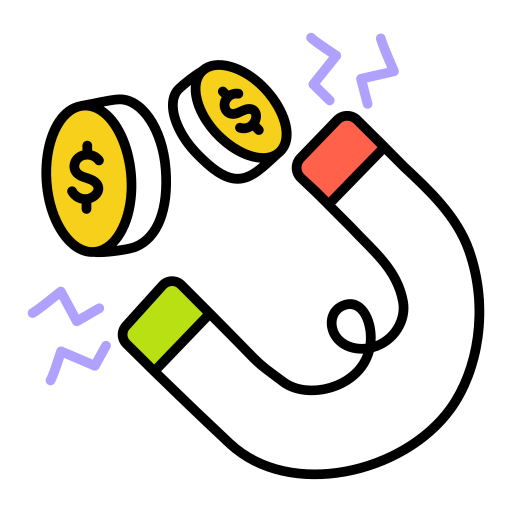 お金を引き寄せる Generic color lineal-color icon