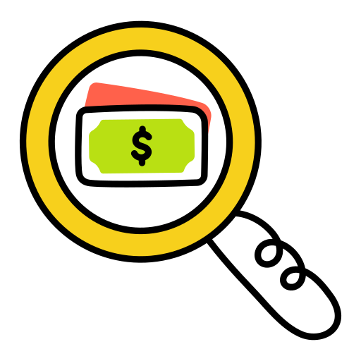 Money search Generic color lineal-color icon