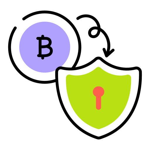 Secure bitcoin Generic color lineal-color icon