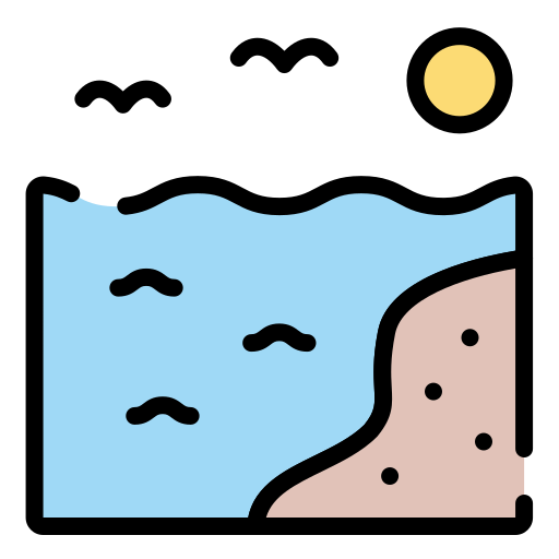 Beach Generic color lineal-color icon