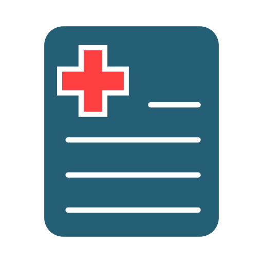 Medical certificate Generic color fill icon
