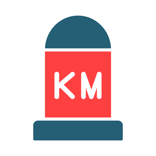 kilometer Generic color fill icon