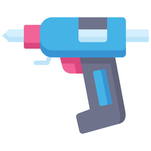 pistola de pegamento Generic color fill icono