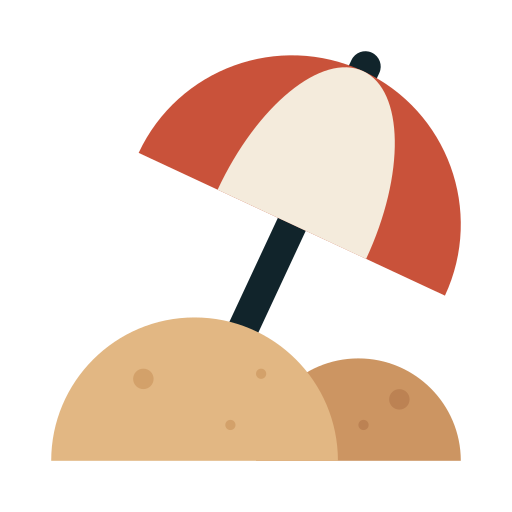 пляжный зонт Generic color fill иконка