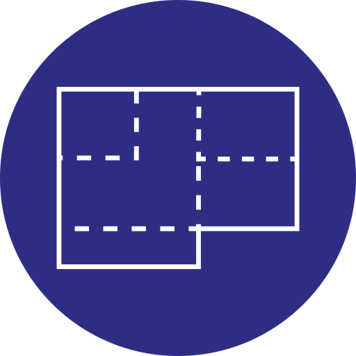 House plan Generic color fill icon