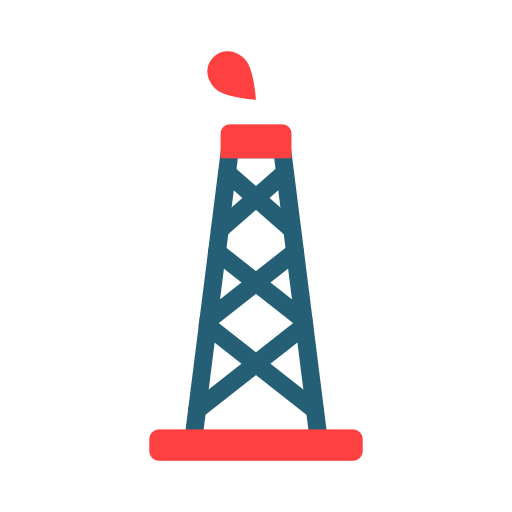 torre dell'olio Generic color fill icona
