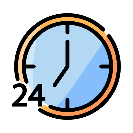 Open 24 hours Generic color lineal-color icon