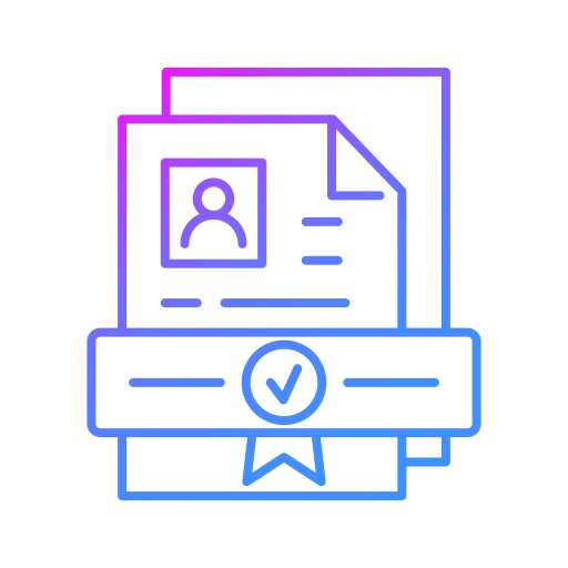 approvazione del profilo Generic gradient outline icona