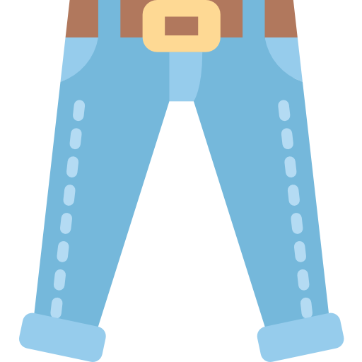 jeans Kawaii Flat icoon