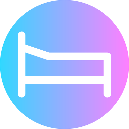 Hospital bed Super Basic Rounded Circular icon