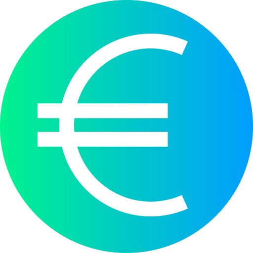 euro Super Basic Straight Circular icon