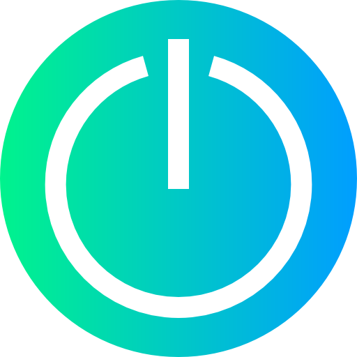 botón de encendido Super Basic Straight Circular icono