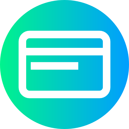 tarjeta de crédito Super Basic Straight Circular icono
