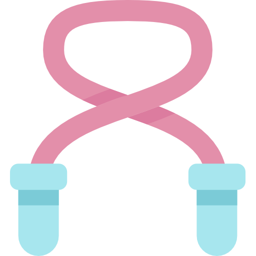 Jump rope Kawaii Flat icon