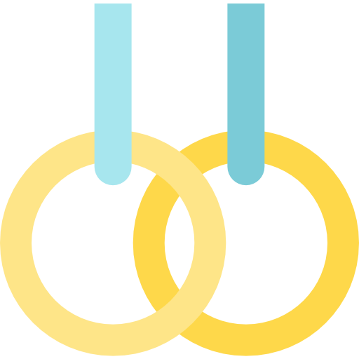 Gymnastic rings Kawaii Flat icon