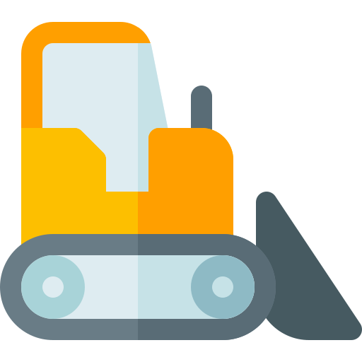 bulldozer Basic Rounded Flat icon