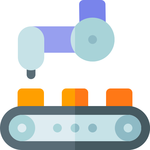 braccio robotico Basic Rounded Flat icona