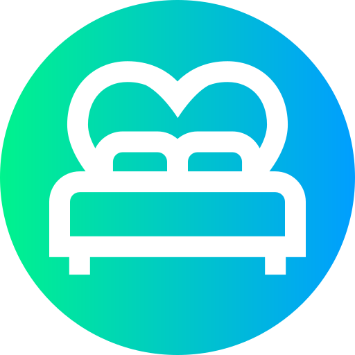 Bed Super Basic Straight Circular icon