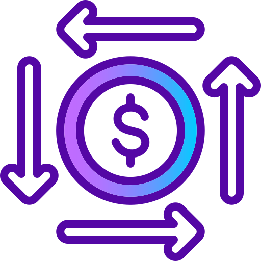 현금 흐름 Generic gradient lineal-color icon