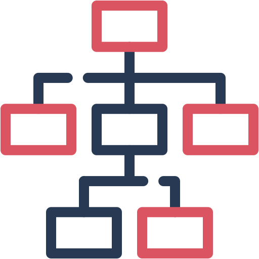 diagrama de flujo Generic color outline icono
