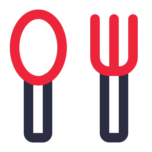 cucchiaio e forchetta Generic color outline icona