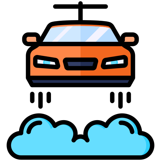 Flying car Generic color lineal-color icon