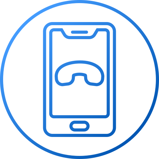 Phone call end Generic gradient outline icon